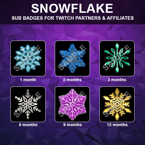 Snowflake Twitch Sub Badges