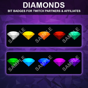 Diamonds Twitch Bit Badges