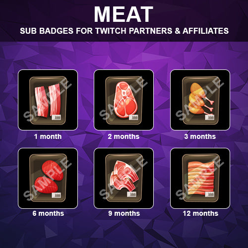 Meat Twitch Sub Badges