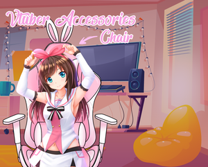 Vtuber Accessory Cute Gaming Chair rabbit ears