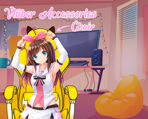 Vtuber Accessory Cute Gaming yellow Chair