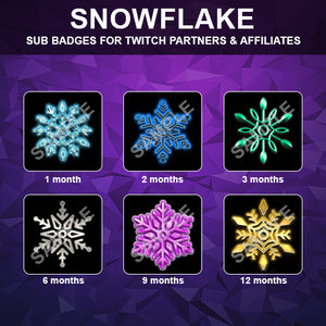 Snowflake Twitch Sub Badges