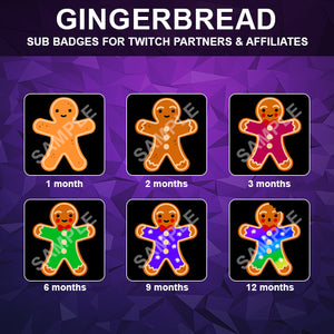 Gingerbread Twitch Sub Badges
