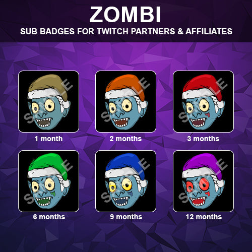 Zombi Twitch Sub Badges