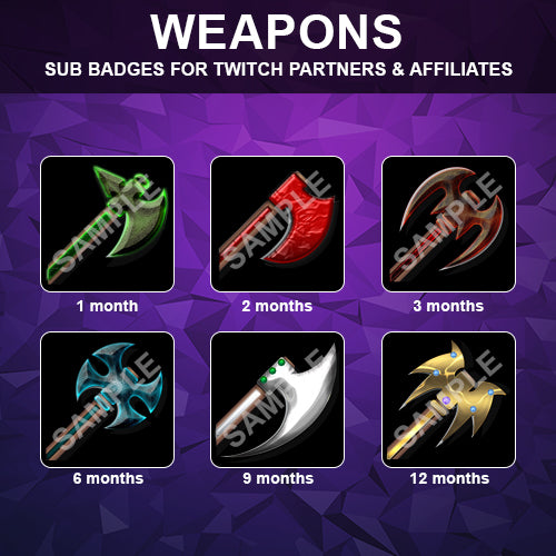Weapons Twitch Sub Badges