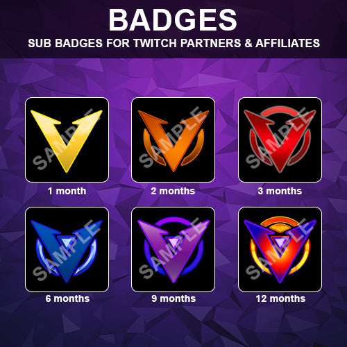 V Twitch Sub Badges