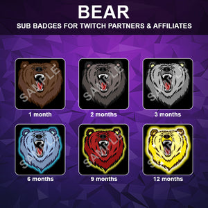 Bear Twitch Sub Badges