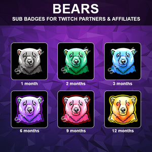 Bears Twitch Sub Badges