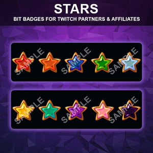 Stars Twitch Bit Badges