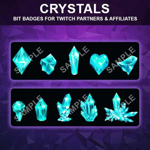 Crystals Twitch Bit Badges