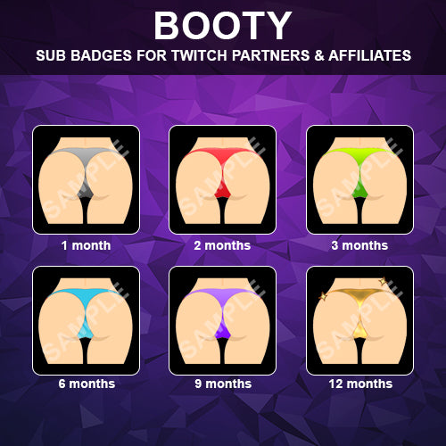 Butt Twitch Sub Badges