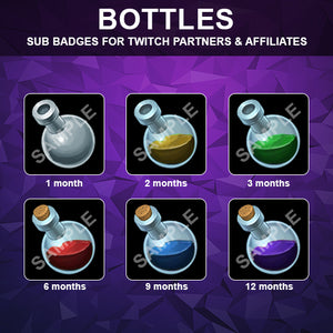 Bottles Twitch Sub Badges