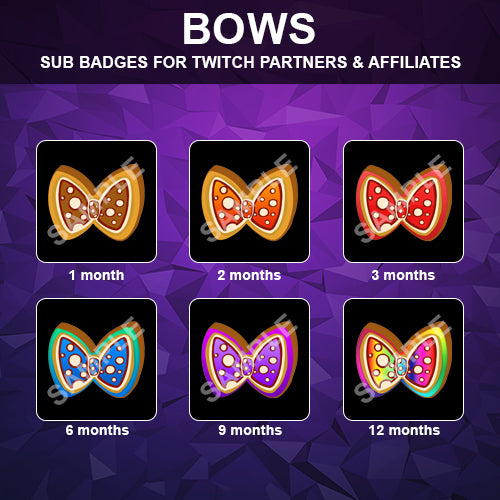 Bows Twitch Sub Badges