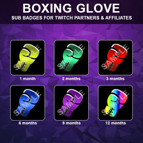 Boxing Glove Twitch Sub Badges