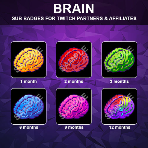 Brain Twitch Sub Badges