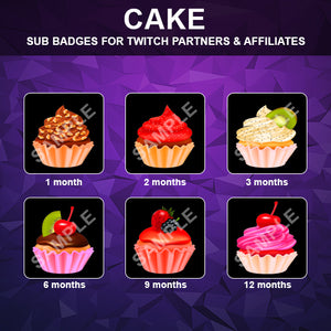 Cake Twitch Sub Badges