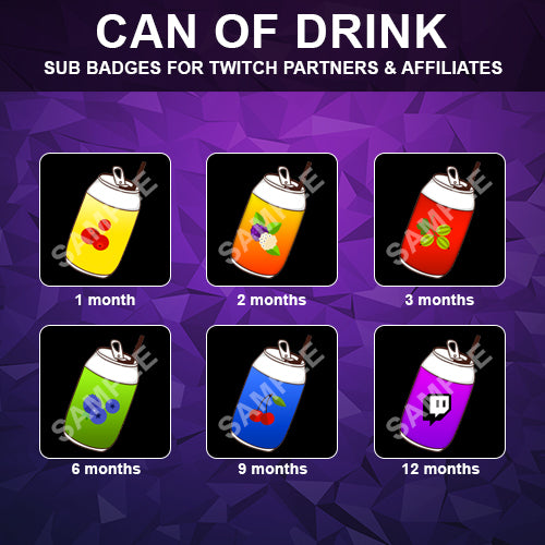 Can Of Drink Twitch Sub Badges