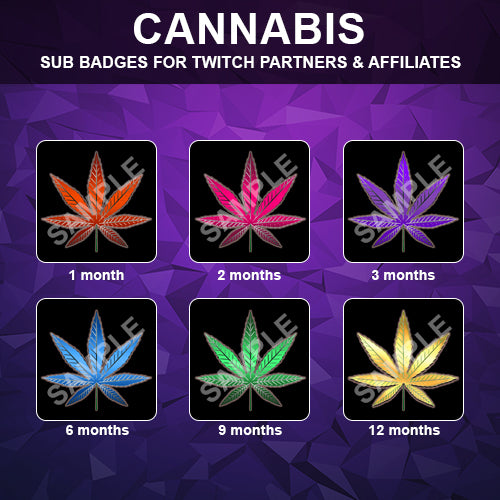 Cannabis Twitch Sub Badges