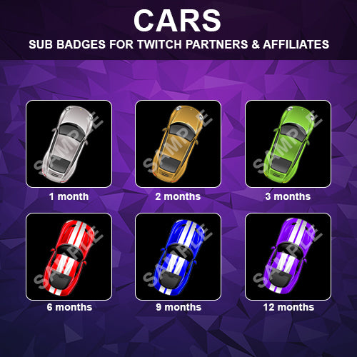 Cars Twitch Sub Badges