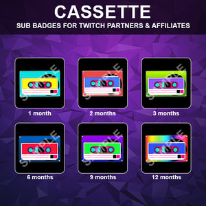 Cassette Twitch Sub Badges