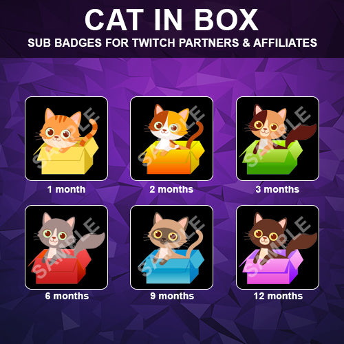 Cat In Box Twitch Sub Badges