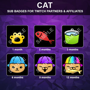 Cat Twitch Sub Badges