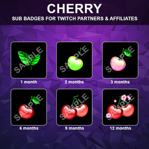 Cherry Twitch Sub Badges