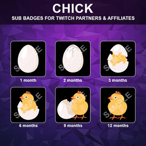 Chick Twitch Sub Badges