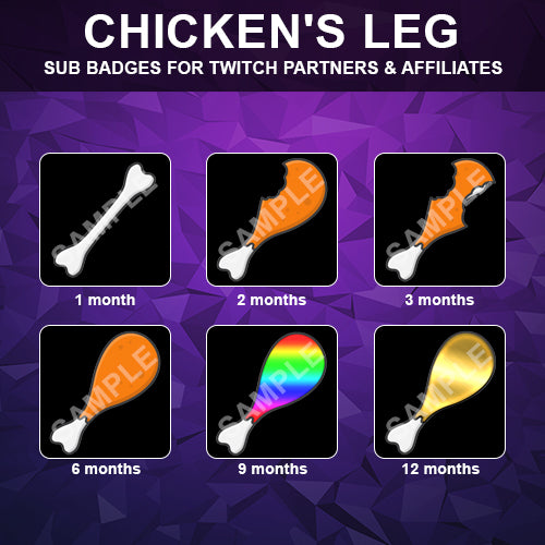 Chicken's Leg Twitch Sub Badges