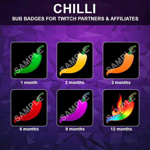 Chilli Twitch Sub Badges
