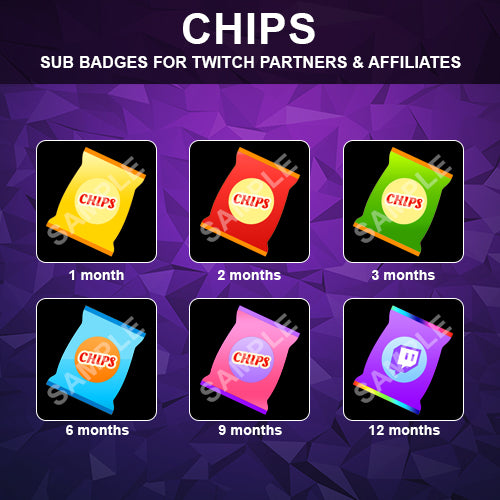 Chips Twitch Sub Badges