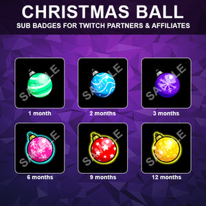 Christmas Ball Twitch Sub Badges