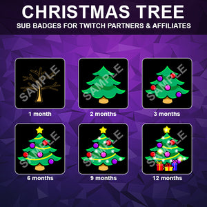 Christmas Tree Twitch Sub Badges