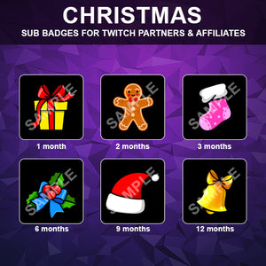 Christmas Twitch Sub Badges