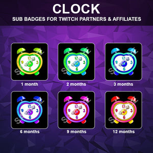 Clock Twitch Sub Badges