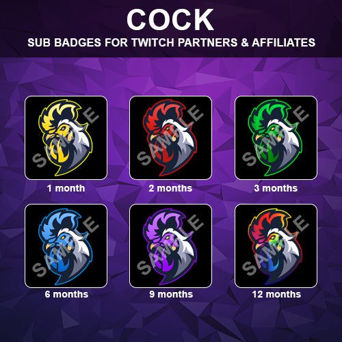 Cock Twitch Sub Badges