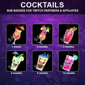 Cocktails Twitch Sub Badges
