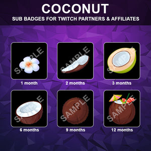Coconut Twitch Sub Badges