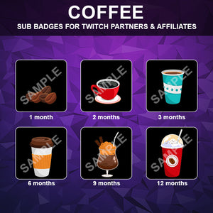 Coffee Twitch Sub Badges