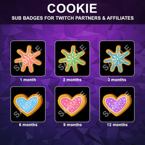 Cookie Twitch Sub Badges