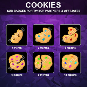 Cookies Twitch Sub Badges