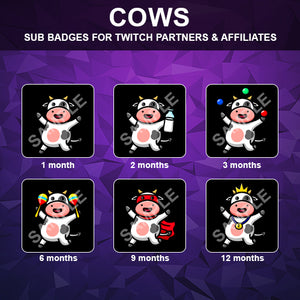 Cows Twitch Sub Badges