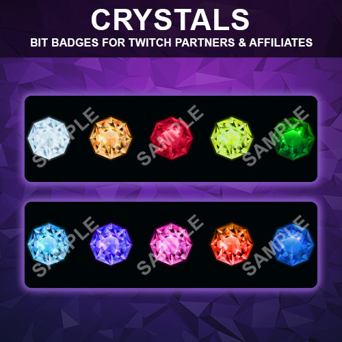 Crystals Twitch Bit Badges