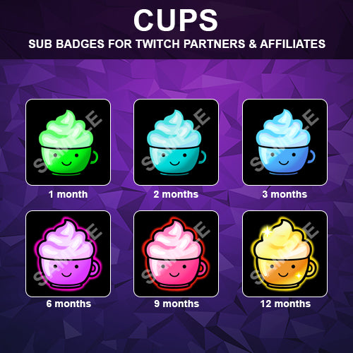 Cups Twitch Sub Badges