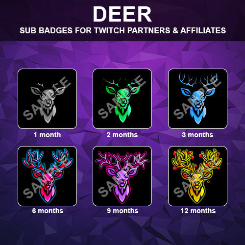 Deer Twitch Sub Badges