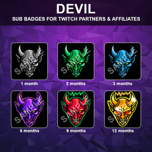 Devil Twitch Sub Badges