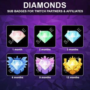 Diamonds Twitch Sub Badges
