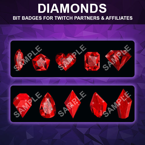 Diamonds Twitch Bit Badges