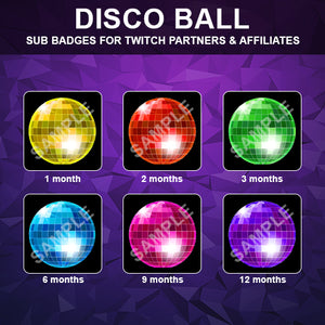Disco Ball Twitch Sub Badges