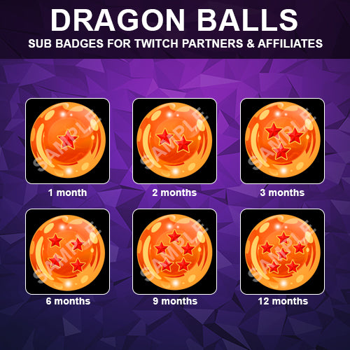 Dragon Balls Twitch Sub Badges